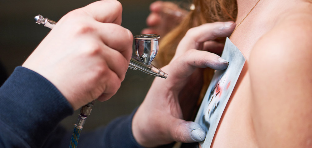 Stencil con aerografo