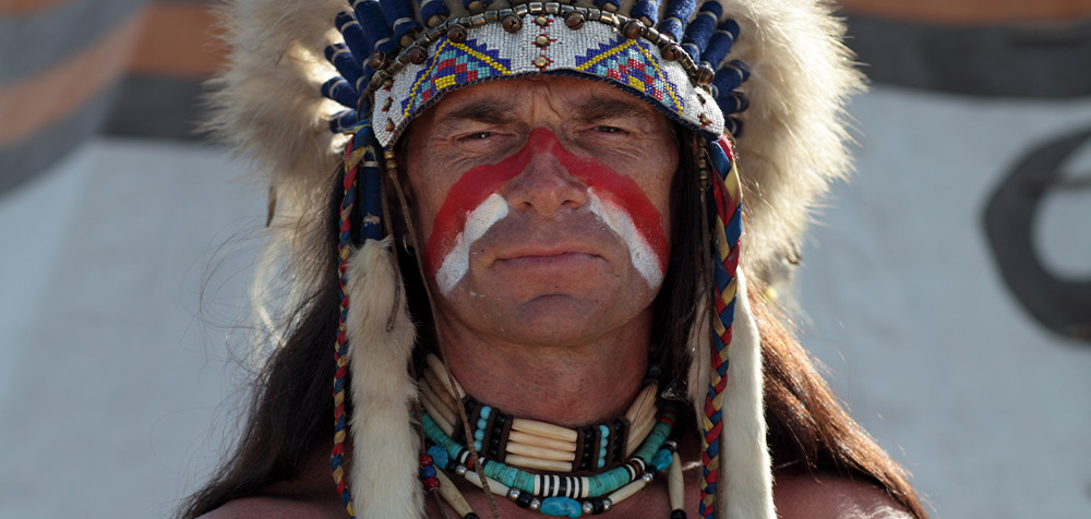 Ritratto pellerossa americano