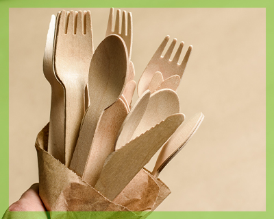 Posate ecologiche per free plastic party