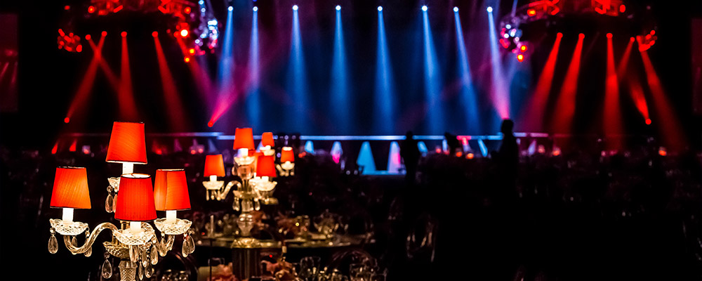 Light design per una cena di gala