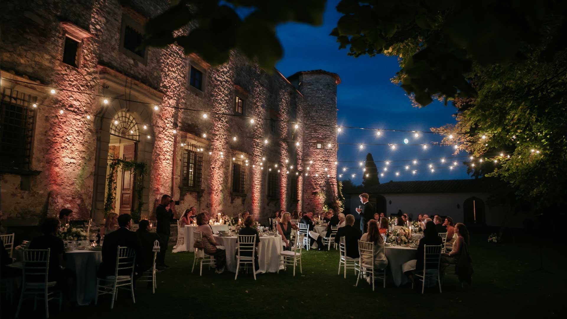 Matrimonio serale al castello meleto